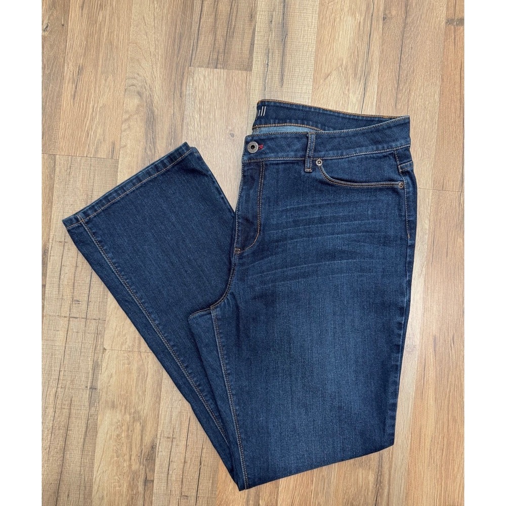 J.Jill Authentic‎ Fit Slim Bootcut Stretch Jeans Women's Size 16 Dark Wash